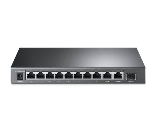 8-Port 10/100Mbps + 3-Port Gigabit Desktop Switch with 8-Port PoE+