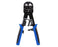 Blue Networking Ratchet Crimp Tool works with CAT5E, and CAT6 Easy Feed RJ45 Connectors - Primus Cable Hand Tools