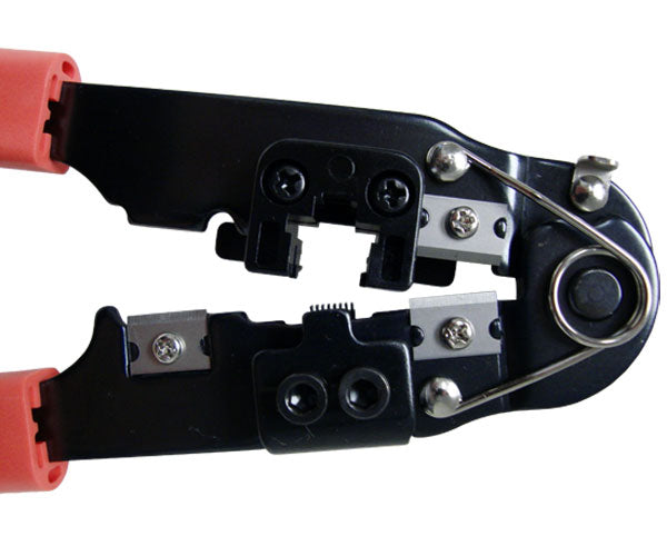 Wire Crimping Tool for RJ45 Modular Plug - Close Up of Crimper - Primus Cable Hand Tools