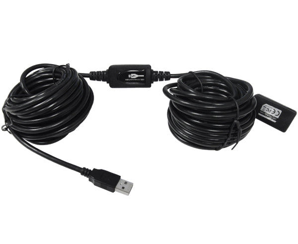 USB 2.0 Cable, Active Repeater Extension, A-Male/A-Female