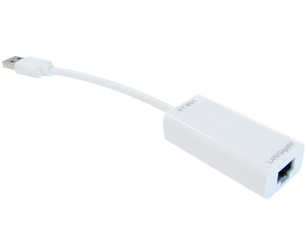 USB 3.0 to Gigabit Ethernet Adapter, White 