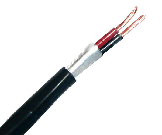 Waterblock Communication Cable 16/2 (7 Strand) Shielded, 1000' Black