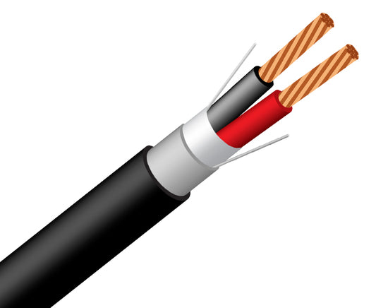 18/2 Water Block Cable Shielded 7 Strand, 1000' - Black