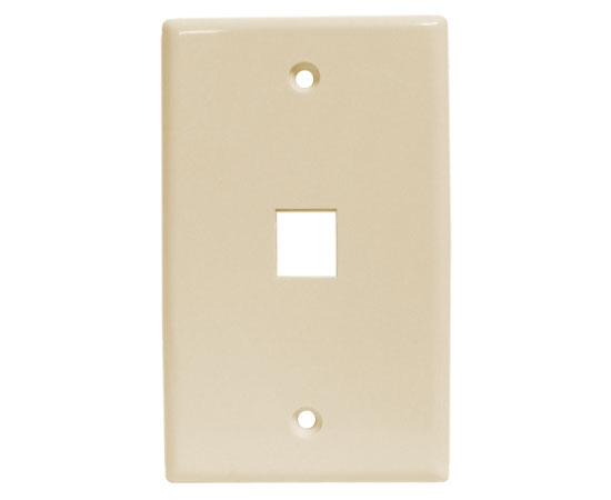 Wall Plates, - 1 Ports - Ivory