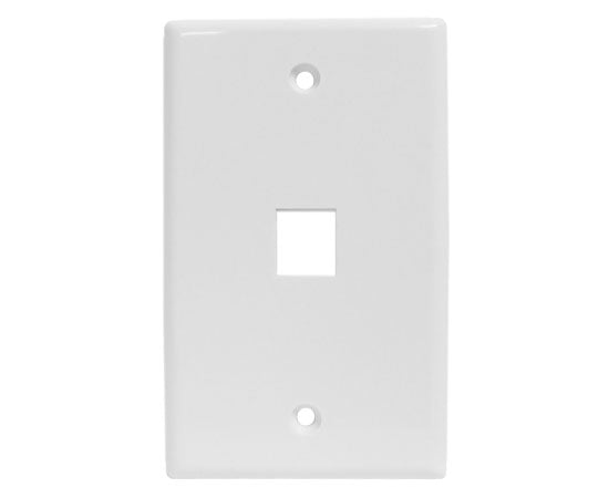 Oversized Keystone Wall Plate, Available in 2 Colors, 1 Port