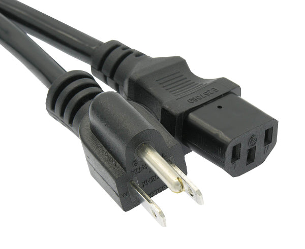 Computer Power Cord, SJT 14 AWG, 3 Prong, 5-15P to C13 | Primus Cable
