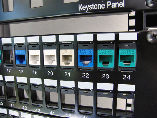 Keystone Jacks in a Blank Patch Panel