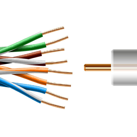 Shielded Ethernet Cable and Coaxial Cable