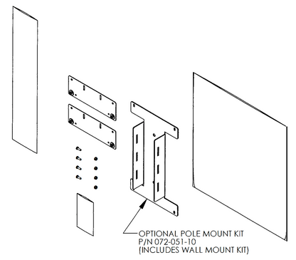 Pole Kit for FB23-3965WN4D4 NEMA Rated Wall Mount Enclosure