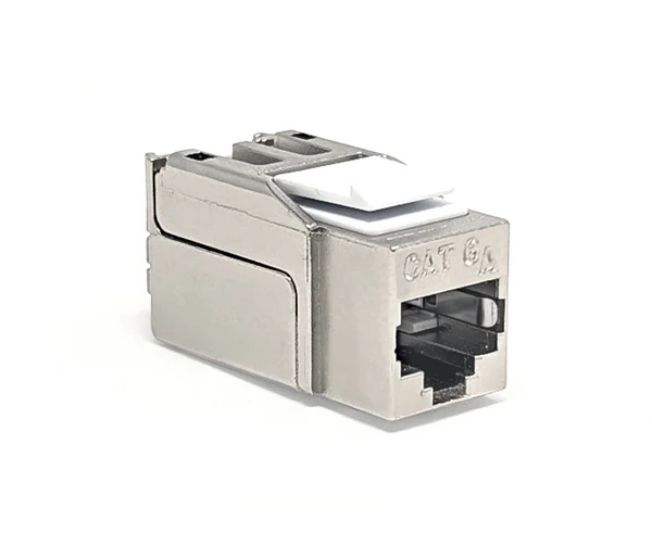 Shielded CAT6A Keystone Jack, Silver