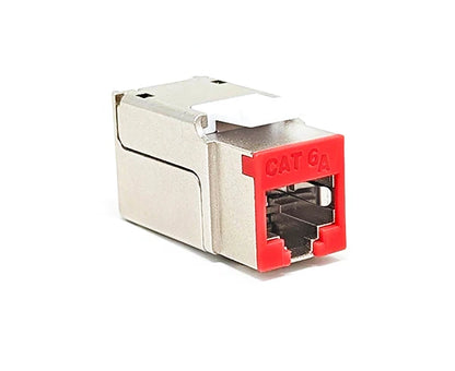 Shielded CAT6A Keystone Jack, Silver