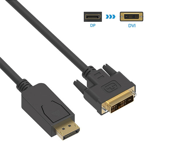 Display Port Male to DVI Male Cable