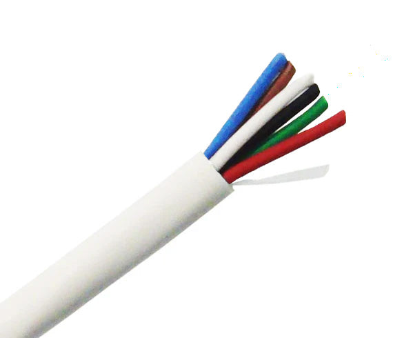 Security Alarm Cable: Plenum (CMP), 18/6 AWG, CL3P, Stranded (7 Strand), Unshielded, 1000ft, White