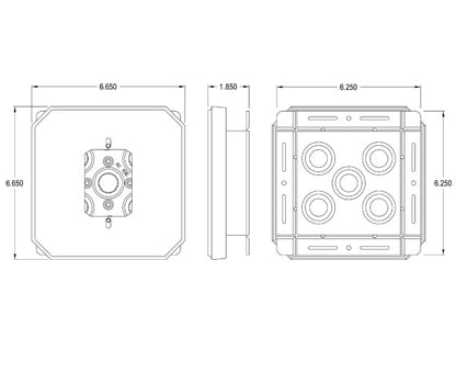 Siding Box with flange line drawing 