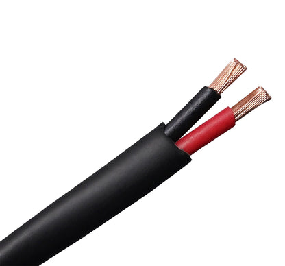 Outdoor Direct Burial Speaker Wire, Audio Cable: 16/2 Strand OFC CMX, 500', Black