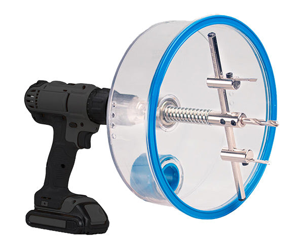 Adjustable Round Hole Cutter w/ Vacuum Port, 9" - Hole cutter from side view - Primus Cable
