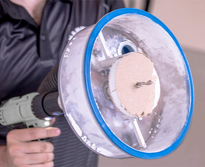 Adjustable Round Hole Cutter w/ Vacuum Port, 9" - Drill with hole cut out - Primus Cable