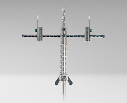 Adjustable Round Hole Cutter w/ Vacuum Port, 9" - Details of drill up close - Primus Cable
