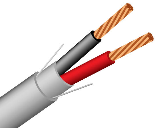 Red Alert Riser Wire 1,000' 14/2 Riser Security Alarm Cable (19 Strand), CMR Rated, Shielded ...