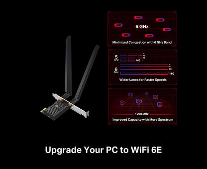 AXE5400 Wi-Fi 6E Bluetooth 5.3 PCIe Adapter