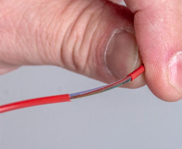 Buffer Tube Ringer, Up to 6mm - Results of red wire after tool - Primus Cable