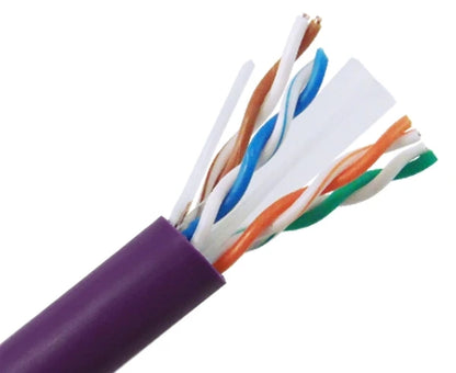CAT6A Plenum Bulk Ethernet Cable, CMP, Solid 23AWG 1000FT
