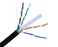 CAT6 Bulk Riser Ethernet Cable, CMR ETL Listed Solid Copper UTP, 23 AWG 1000FT Black