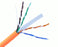 CAT6 Bulk Riser Ethernet Cable, CMR ETL Listed Solid Copper UTP, 23 AWG 1000FT Orange