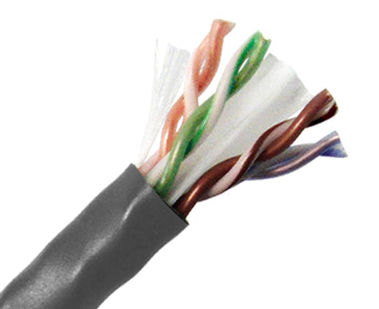 1000FT CAT6 Plenum Bulk Ethernet Cable: CMP UL Listed, TAA, Solid Copper UTP, 23 AWG