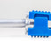COAX Center Conductor Cleaner - Cable being cleaned side view - Primus Cable Hand Tools