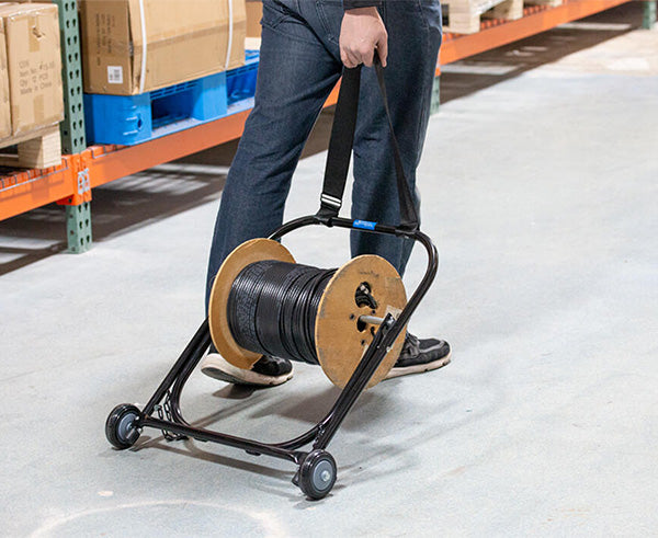 Steel Cable Caddy with Wheels & Pull Strap, 21" Wide | CC-2721WS