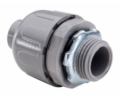1/2" Gray Nylon Straight Liquidtight Connector