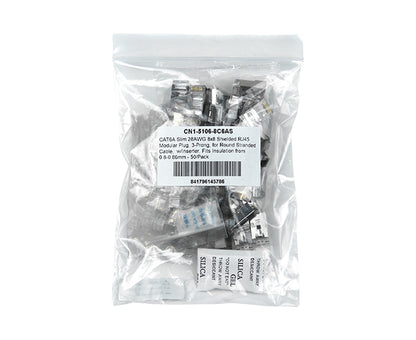 CAT6A Shielded RJ45 Connector - 0.80mm to 0.86mm ID