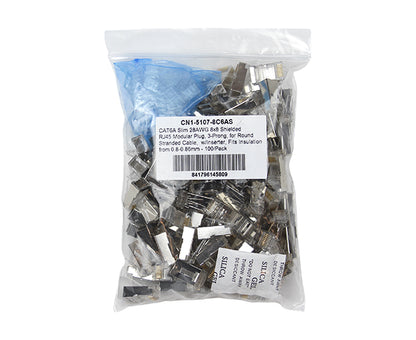 CAT6A Shielded RJ45 Connector - 0.80mm to 0.86mm ID