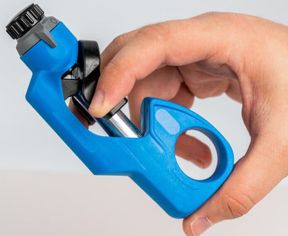 Round Cable Strip and Ring Tool, 4.5-29mm Outer Jacket - Close up of tool in hand - Primus Cable Hand Tools