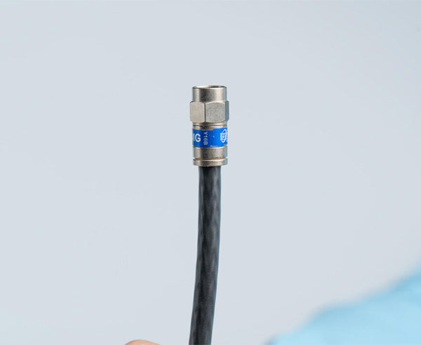 360° Compression Tool - RG59 and RG6 Connectors - Black cable result - Primus Cable