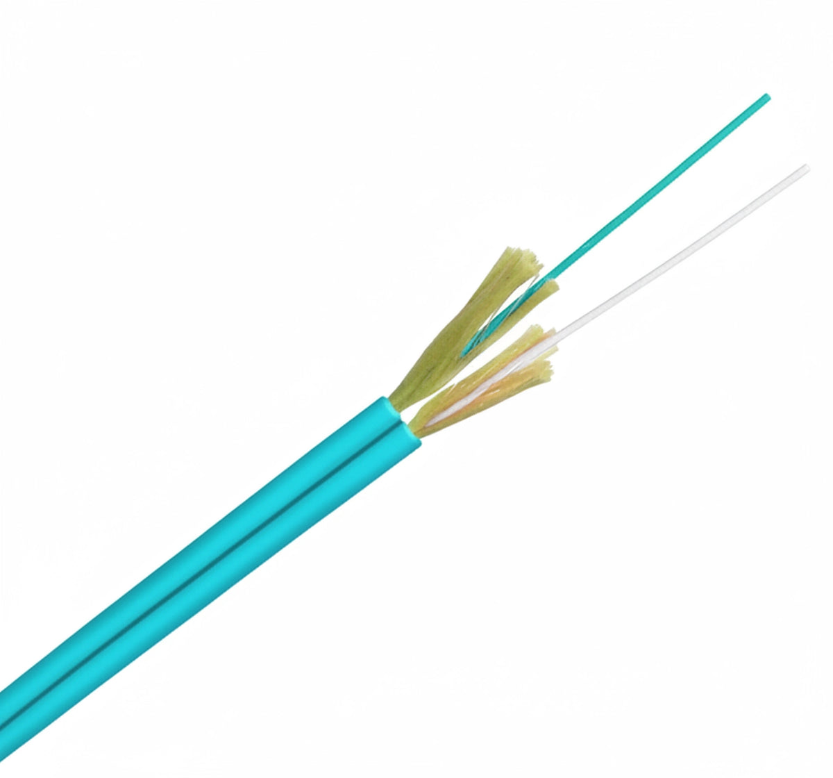Duplex Plenum Fiber Optic Cable, Zip Cord, Multimode, OM4, 50/125