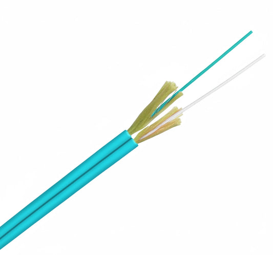 Duplex Plenum Fiber Optic Cable, Zip Cord, Multimode, OM4, 50/125