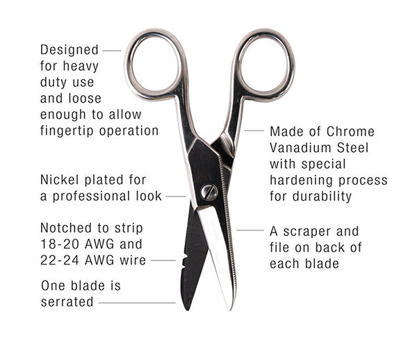 Free Fall Electrician's Scissors — Primus Cable