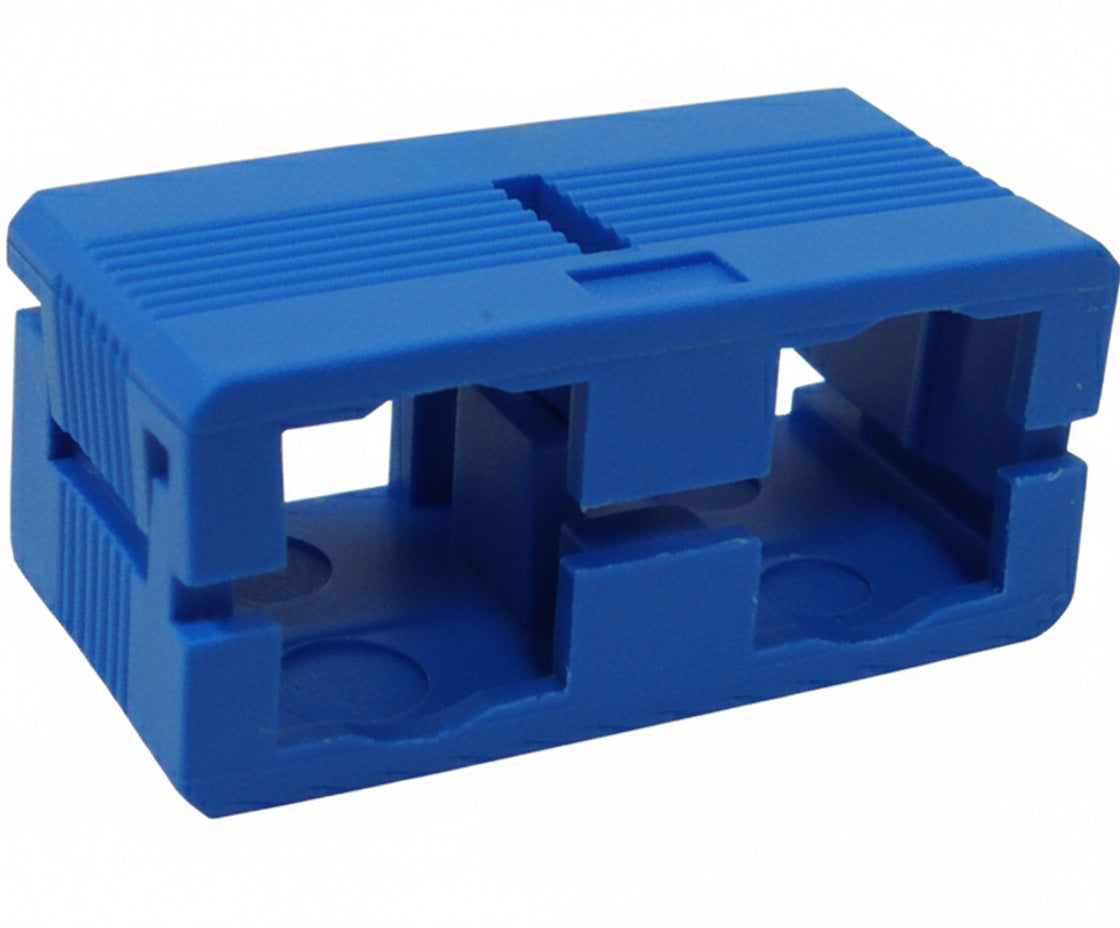 Fiber Connector - Duplex Clip for SC Connectors, SM Blue (Bottom Piece) 1pc