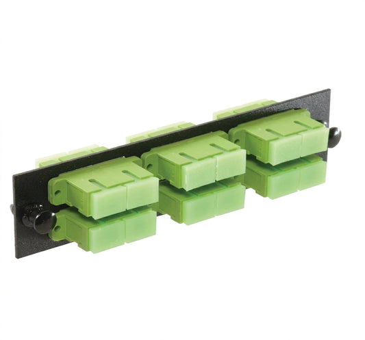 Fiber Adapter Panel, Single Mode, 6 SC/APC Duplex Couplers