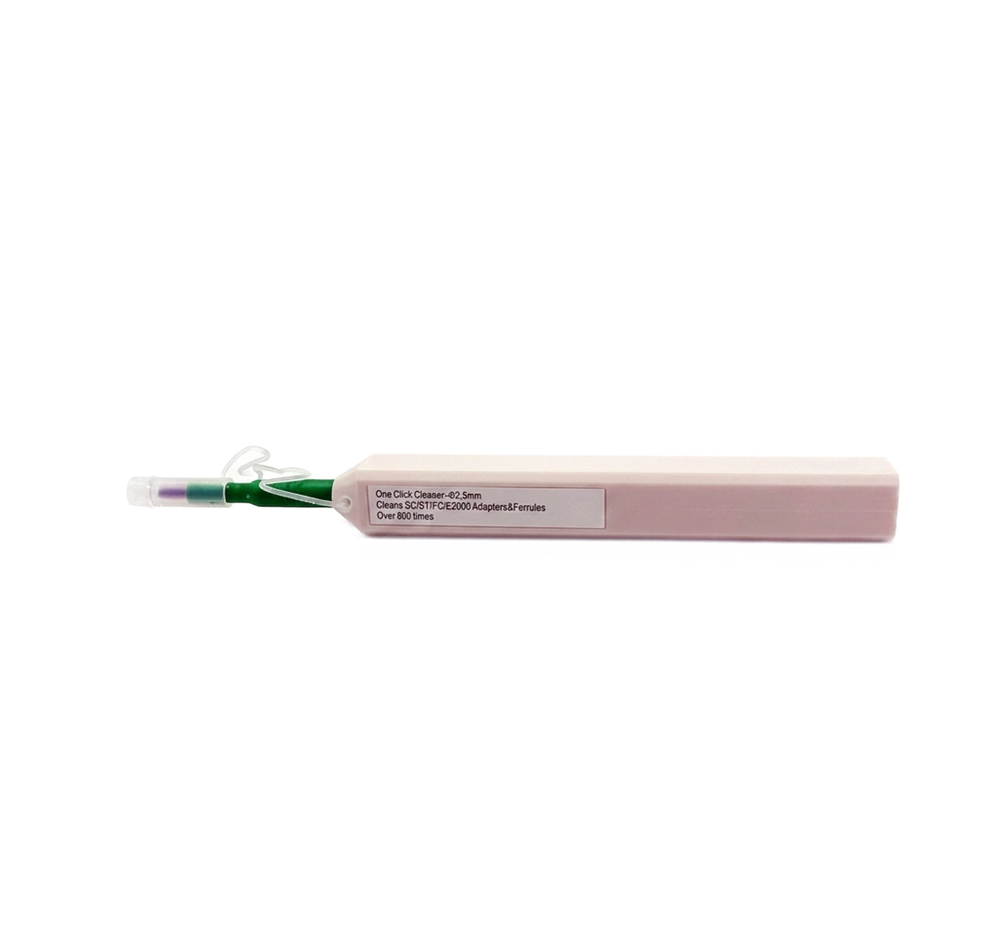 Fiber Cleaning Pen, SC/FC/ST/E2000, LC/MU, 1.25mm, 2.5mm, 800 Cleaning Cycles