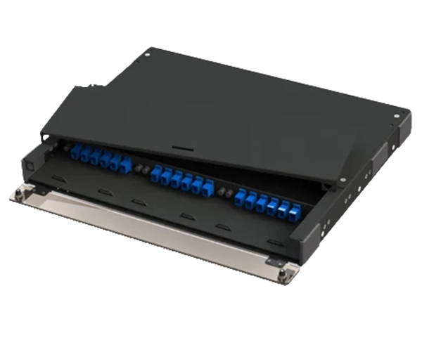 Fiber Patch and Splice Panel, Slide-Out, 1U, 3 Adapter Panel Capacity