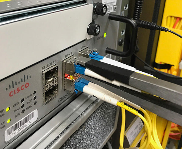 Fiber Connector Tool, for LC, SC Connectors in action