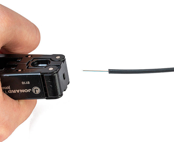 Fiber Drop Cable Stripper Post-Stripping Demonstration