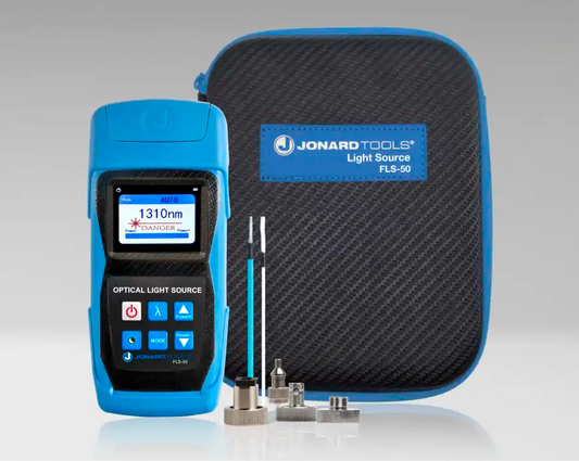 Optical Light Source with FC/LC/SC Adapters for PC/UPC Connectors | FLS-50