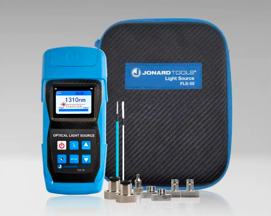 Multi-mode & Single-mode Fiber Optic Light Source with FC/LC/SC (PC/UPC) Adapters | FLS-55