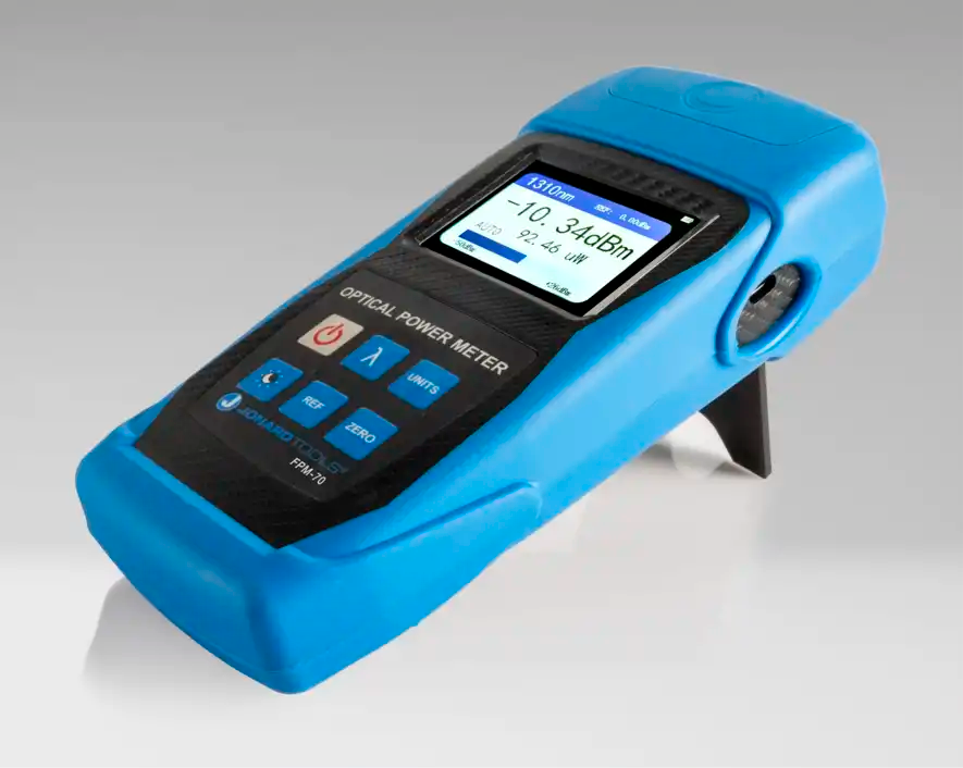 Fiber Optic Power Meter (-70 to +6 dBm) with FC/SC/LC Adapters | FPM-70