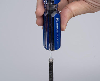 Flaring & Insertion Tool - Insertion end being used - Primus Cable