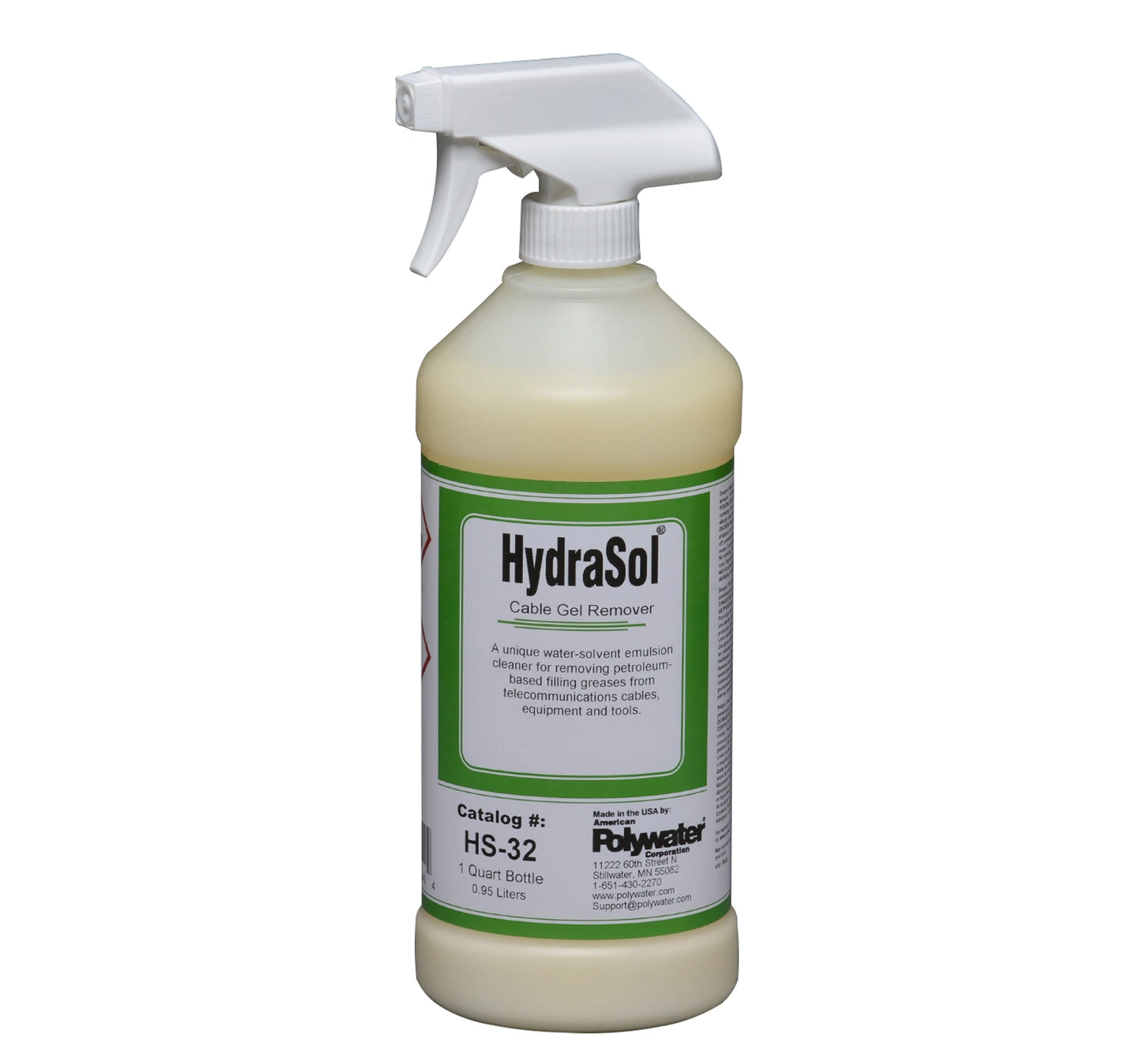 Polywater® HydraSol® Cable Gel Remover, SPLICE PREPARATION CLEANERS